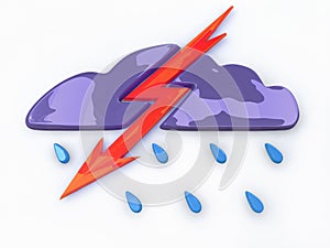 Lightning from the clouds